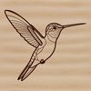 Beautiful Hummingbird Design Vector An SVG graphic representation of a hummingbird perched on a branch.