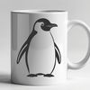 Simple Penguin Graphic Design Icon A digital illustration of a penguin in a simple vector style.