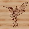 A vibrant illustration of a hummingbird in flight, suitable for vector graphics.