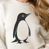 Penguin Animal SVG Design A free-standing digital illustration of a penguin animal.