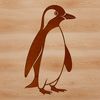 Beautiful Penguin Clip Art SVG A simple illustration of a penguin in black silhouette on a white background.