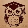 A digitally created illustration of a cute owl in vector format.