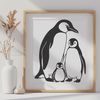 Stylized Penguin Outline An outline drawing of a penguin in a stylized design.