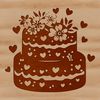 A colorful floral-themed birthday cake designed with intricate details.
