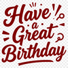 A simple vector design featuring the words Happy Birthday in a clean and modern font.