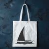 Sailboat Illustration for Digital Design A scalable vector graphic illustration of a small sailboat on calm waters, suitable for digital design projects.