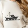 Simple 2D Boat Vector Design A simple, 2D illustration of a boat in vector format.