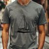 Classic Sailing Vessel Illustration Vector design of a classic sailing vessel with clean lines and simple shapes.