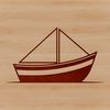 A nautical boat design created as a scalable vector graphic.