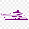 Sailing Boat Clip Art SVG File Vector illustration of a boat for design and craft projects.
