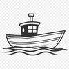 Simple Sailboat Design A simplified illustration of a sailboat with clean lines and geometric shapes.