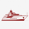 A simple line drawing of a boat with basic design elements, suitable for vector art projects.