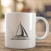 Simple Sailing Boat Vector Illustration A simple vector illustration of a sailing boat with clean lines, ideal for digital design projects.