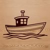 Stylized Boat Illustration in Vector Format A stylized illustration of a boat in vector format.
