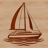 Stunning Sailboat Vector Design A detailed vector illustration of a sailboat with a bold design.