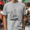 Scalable Sailboat Illustration A detailed, scalable illustration of a sailboat, suitable for digital design and cutting machine projects.