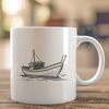 Vector boat design for cutting and engraving projects A simple design of a boat for cutting or laser engraving with vector lines and shapes.