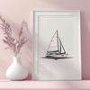 Free Boat Clip Art Image A simple, hand-drawn illustration of a boat, suitable for vector editing in Adobe Illustrator or other software.