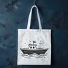 A simple illustration of a sailboat with basic lines and shapes.