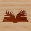 Educational SVG Clip Art Design An open book with pages, suitable for educational and creative purposes.