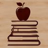 Teacher's Apple Book SVG Illustration SVG illustration of a teacher's apple book with educational resources.