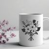 DIY Flower Template Vector illustration of a bouquet of flowers, ideal for crafting and DIY projects.