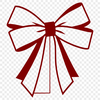 Simple SVG Ribbon Illustration A simple bow design made from curved lines and shapes, suitable for various applications.
