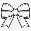 Vibrant Bow Design A colorful ribbon bow designed with precision, ideal for crafting and design projects.