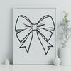 Beautiful Ribbon Bow Illustration A simple illustration of a ribbon-style bow with tied ends.