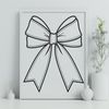 Delicate Bow Clip Art Simple bow design made from vector shapes suitable for digital cutting machines like Cricut.