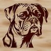 Free Vector Clip Art of a Boxer's Face A digital illustration of a Boxer's head, designed as vector art for various applications.