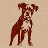 Loyal Boxer Dog Breed Icon A loyal and energetic dog breed standing on all fours.