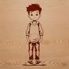 Free Vector Illustration of a Young Boy Illustration of a child figure in SVG format suitable for digital design.