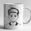 Young boy profile illustration in vector style A young boy's profile illustration in vector format.