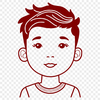 Young Outlined Character Illustration A simple illustration of a young boy in outline form, suitable for vector art projects.