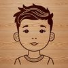 Whimsical Child Illustration A high-quality SVG illustration of a young boy.