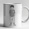 Free Clip Art Boy Image A young child standing in front of a blank background, illustrated as a vector graphic.