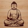 Simple Buddha Icon Buddhist figurine icon in a simple vector design.