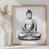 Sacred Buddha Icon in Vector Format A digital representation of the Buddha in vector format.