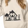 Beautiful Single-Family House SVG A simple illustration of a single-family house with a roof and doors.