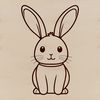 Beautiful Hand-Drawn Rabbit SVG A simple vector illustration of a sitting rabbit.