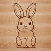 Free Vector Bunny Design for Crafting A cartoon rabbit figure designed as vector art for digital use.