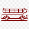 Free Bus Illustration for Graphic Design A detailed illustration of a bus, suitable for use in graphic design projects.