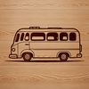 Editable Vector Bus Graphic An illustrative representation of a city bus, created as an editable vector graphic.