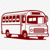 Vector Bus Design in SVG Format Illustrated bus vehicle design in vector format.