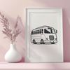 Detailed Bus Illustration in Vector Graphics A detailed illustration of a bus vehicle in vector format.