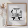 Free SVG Vehicle Design A detailed illustration of a bus, suitable for vector design projects.