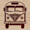 Digital Bus Design SVG design of a vehicle, ideal for digital cutting and crafting projects.