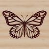 A colorful illustration of a butterfly with intricate details, ideal for gardening and craft projects.