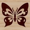 Beautiful Insect Illustration for Crafts A colorful illustration of a butterfly in flight, suitable for gardening and craft projects.